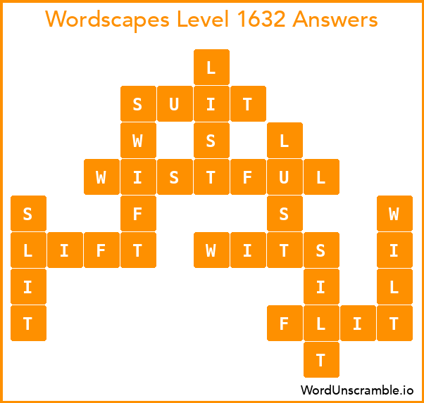 Wordscapes Level 1632 Answers