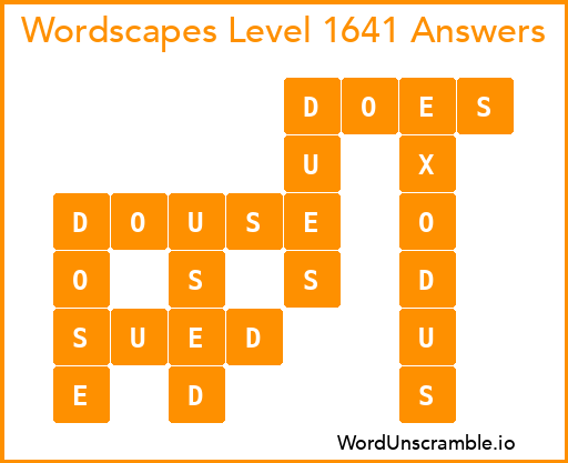 Wordscapes Level 1641 Answers