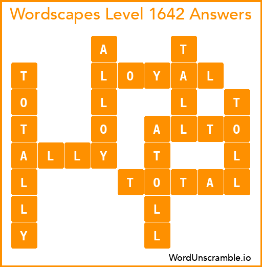 Wordscapes Level 1642 Answers