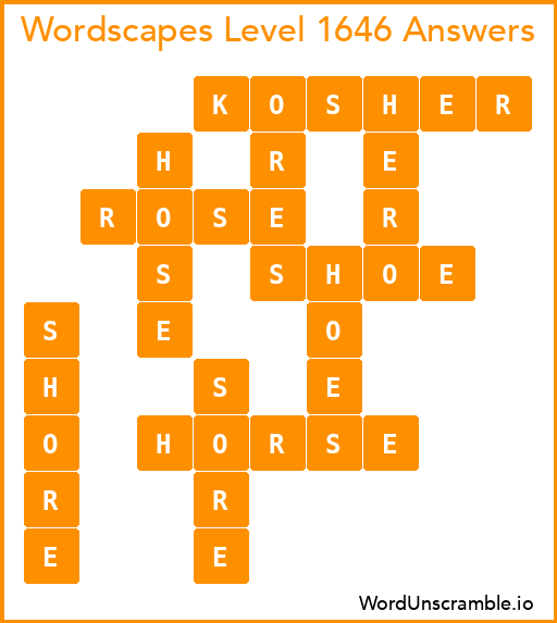 Wordscapes Level 1646 Answers
