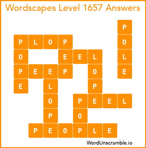 Wordscapes Level 1657 Answers