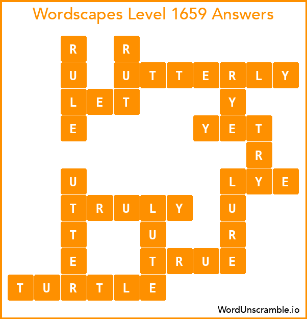 Wordscapes Level 1659 Answers