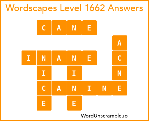 Wordscapes Level 1662 Answers