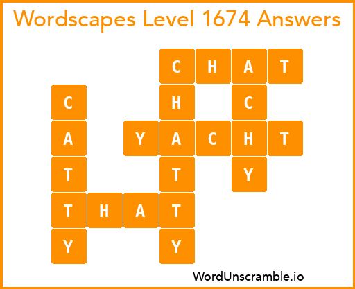 Wordscapes Level 1674 Answers