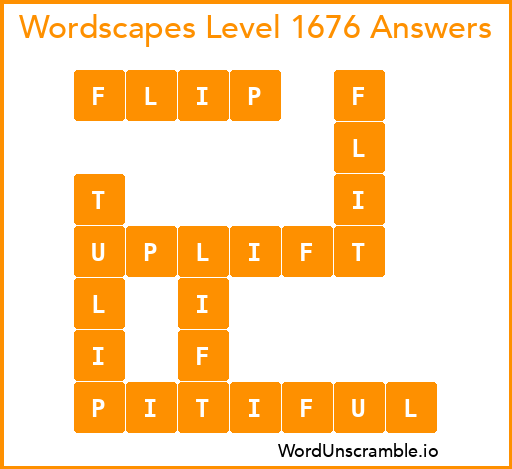 Wordscapes Level 1676 Answers