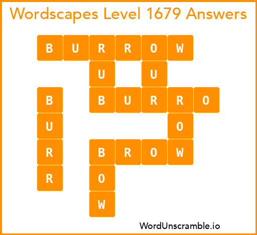 Wordscapes Level 1679 Answers
