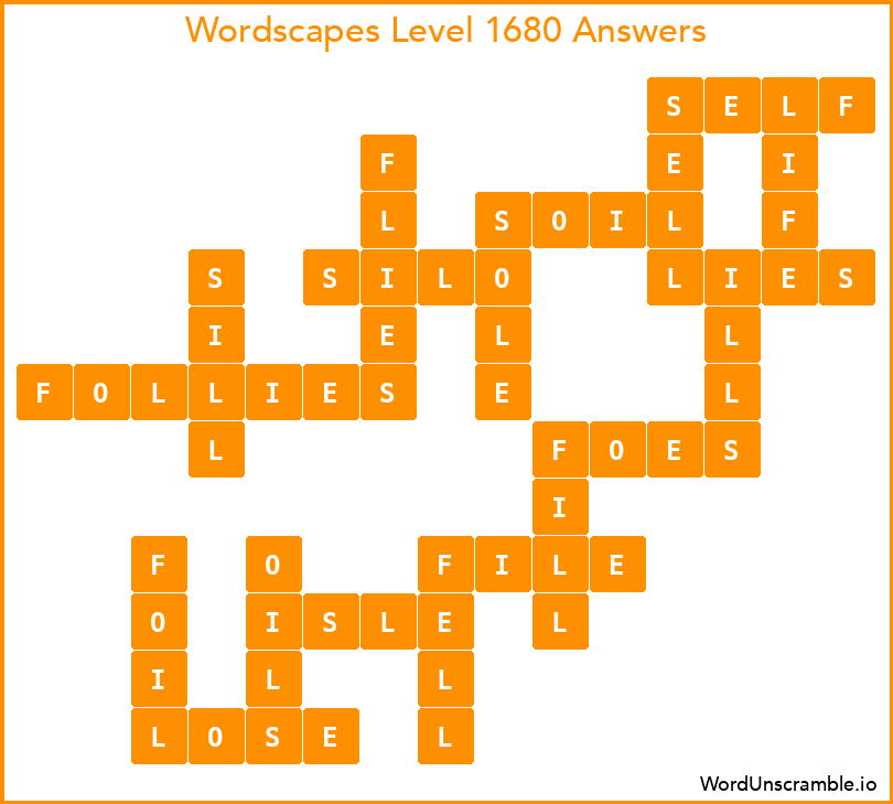 Wordscapes Level 1680 Answers
