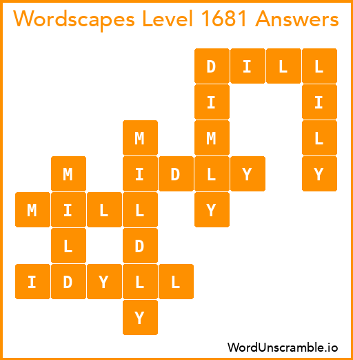 Wordscapes Level 1681 Answers