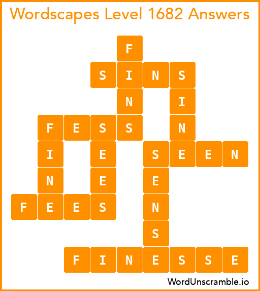 Wordscapes Level 1682 Answers
