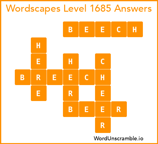 Wordscapes Level 1685 Answers