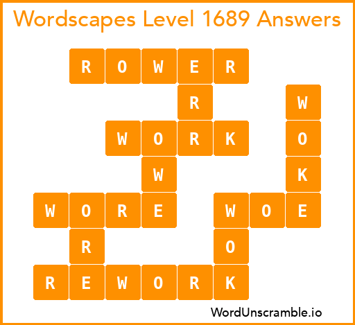 Wordscapes Level 1689 Answers