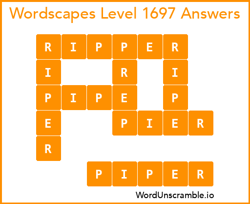 Wordscapes Level 1697 Answers