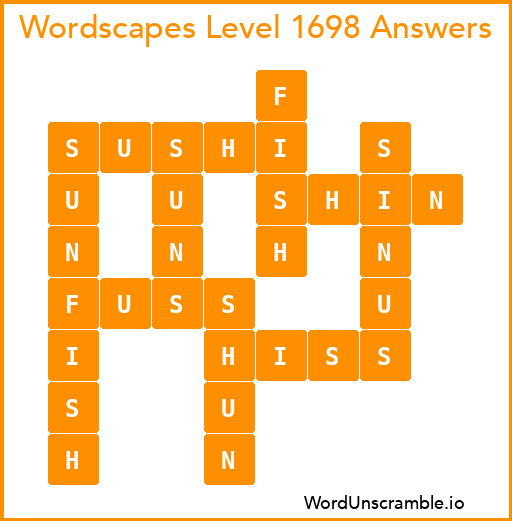 Wordscapes Level 1698 Answers