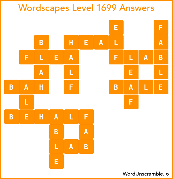 Wordscapes Level 1699 Answers