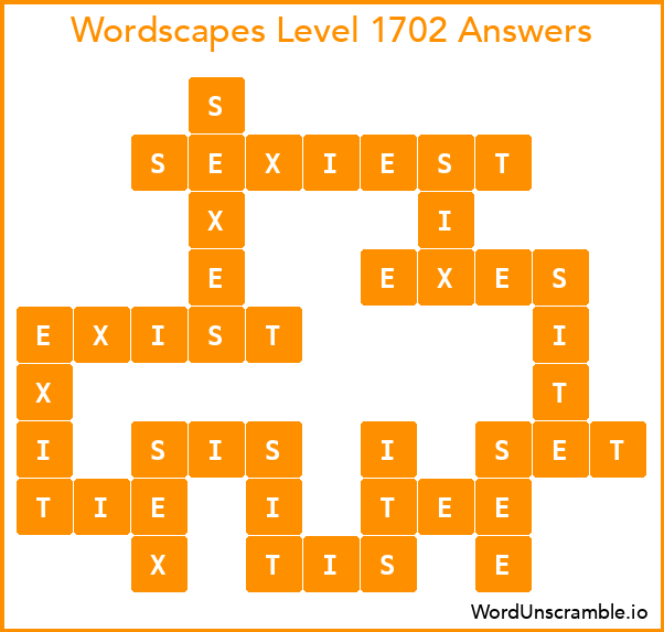 Wordscapes Level 1702 Answers