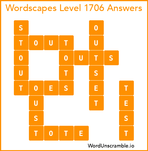 Wordscapes Level 1706 Answers