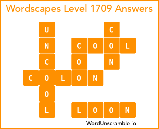 Wordscapes Level 1709 Answers