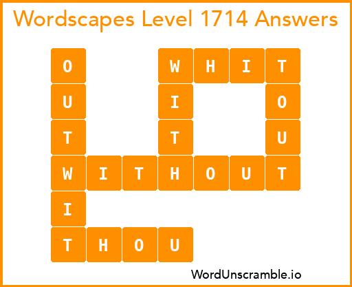 Wordscapes Level 1714 Answers