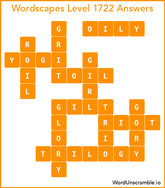 Wordscapes Level 1722 Answers