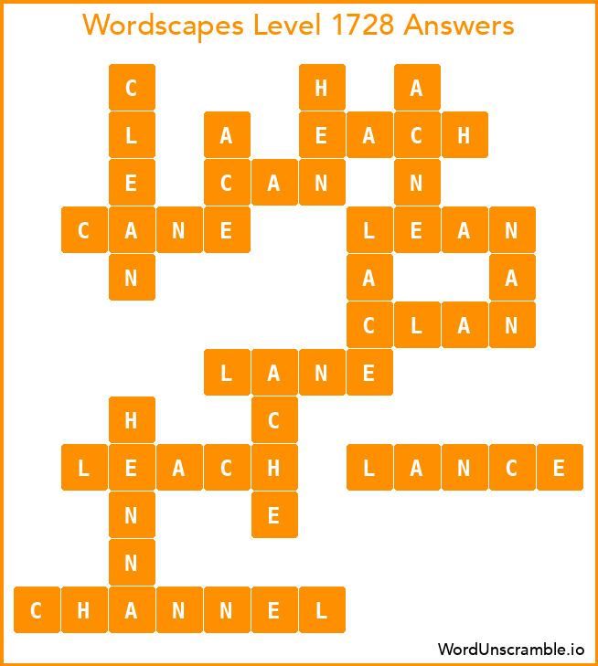 Wordscapes Level 1728 Answers
