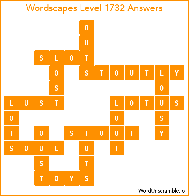 Wordscapes Level 1732 Answers