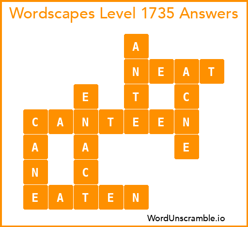 Wordscapes Level 1735 Answers