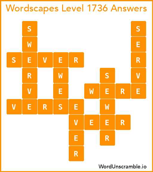 Wordscapes Level 1736 Answers