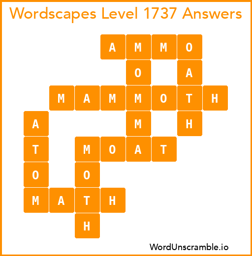 Wordscapes Level 1737 Answers