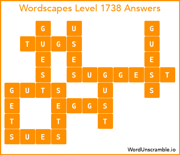 Wordscapes Level 1738 Answers