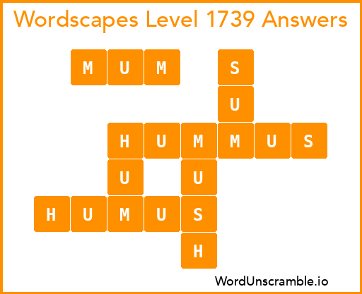 Wordscapes Level 1739 Answers