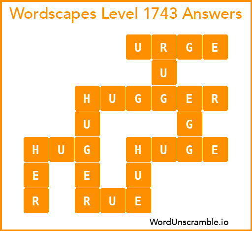 Wordscapes Level 1743 Answers