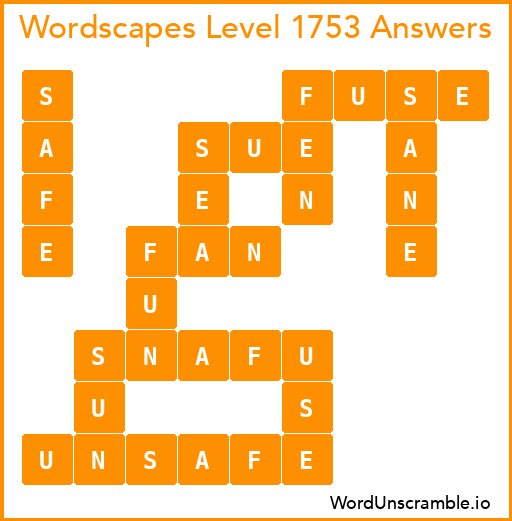 Wordscapes Level 1753 Answers