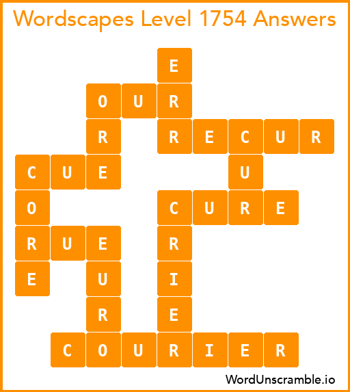 Wordscapes Level 1754 Answers