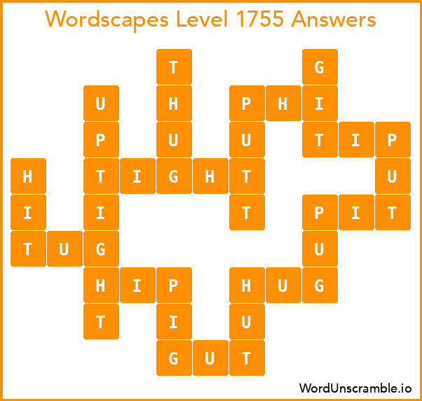 Wordscapes Level 1755 Answers