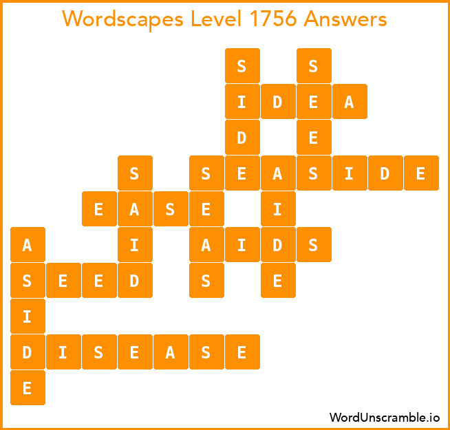 Wordscapes Level 1756 Answers