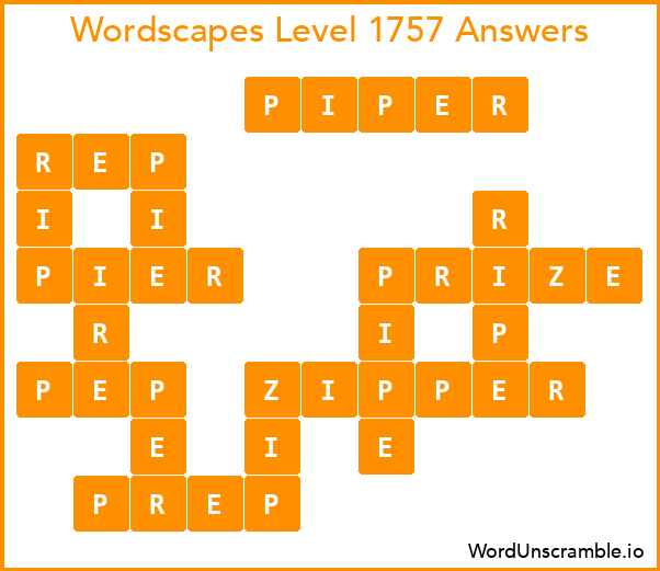 Wordscapes Level 1757 Answers