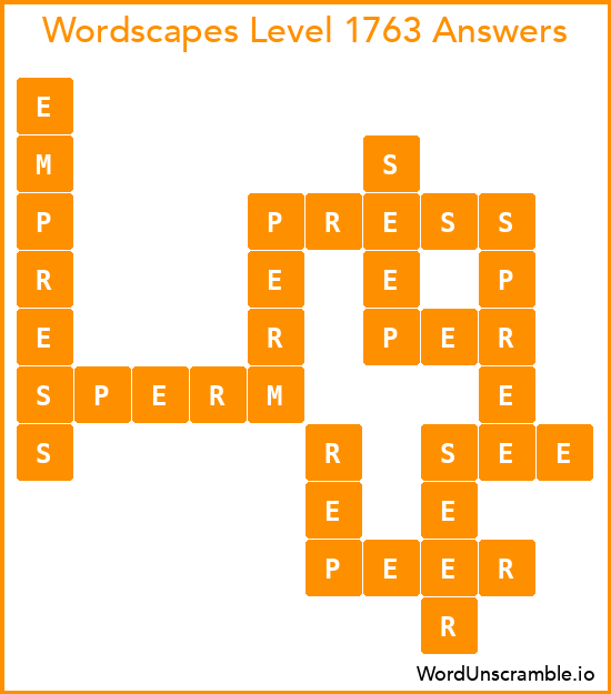 Wordscapes Level 1763 Answers