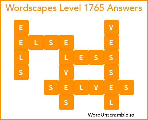 Wordscapes Level 1765 Answers