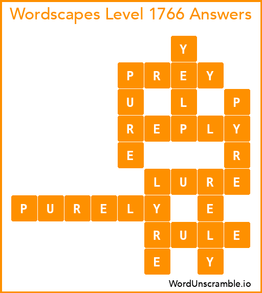 Wordscapes Level 1766 Answers