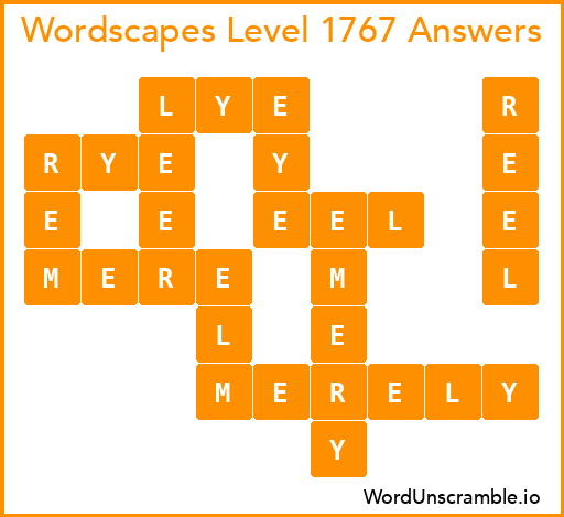 Wordscapes Level 1767 Answers