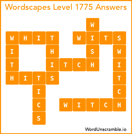 Wordscapes Level 1775 Answers
