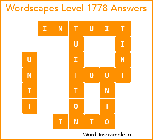 Wordscapes Level 1778 Answers