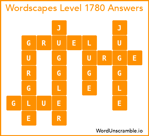 Wordscapes Level 1780 Answers