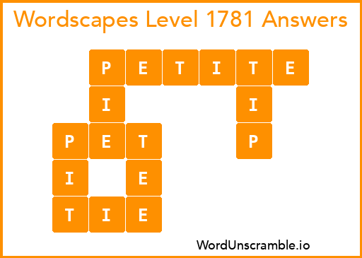 Wordscapes Level 1781 Answers