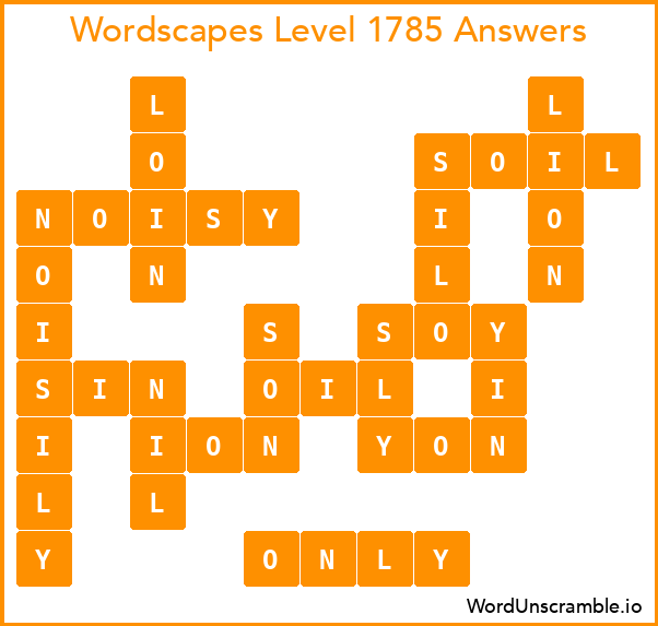Wordscapes Level 1785 Answers
