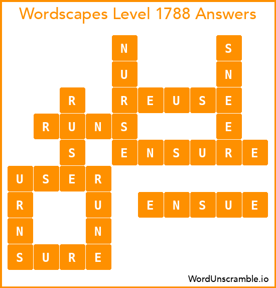 Wordscapes Level 1788 Answers
