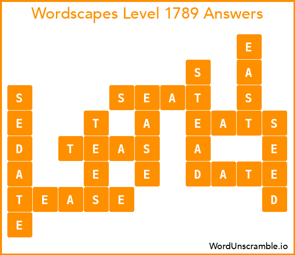 Wordscapes Level 1789 Answers
