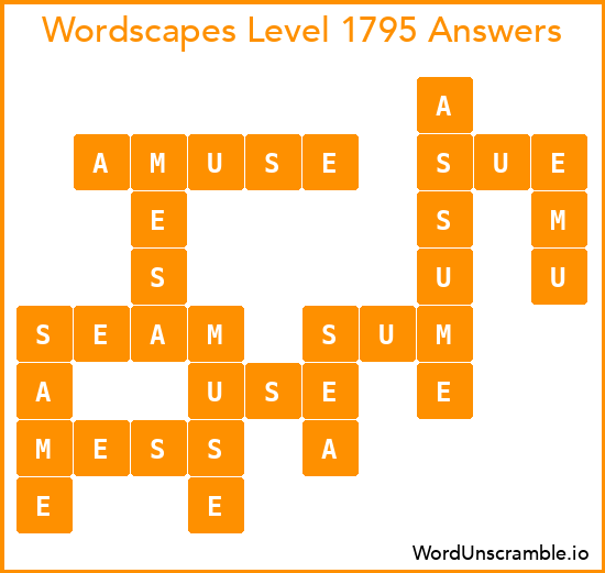 Wordscapes Level 1795 Answers