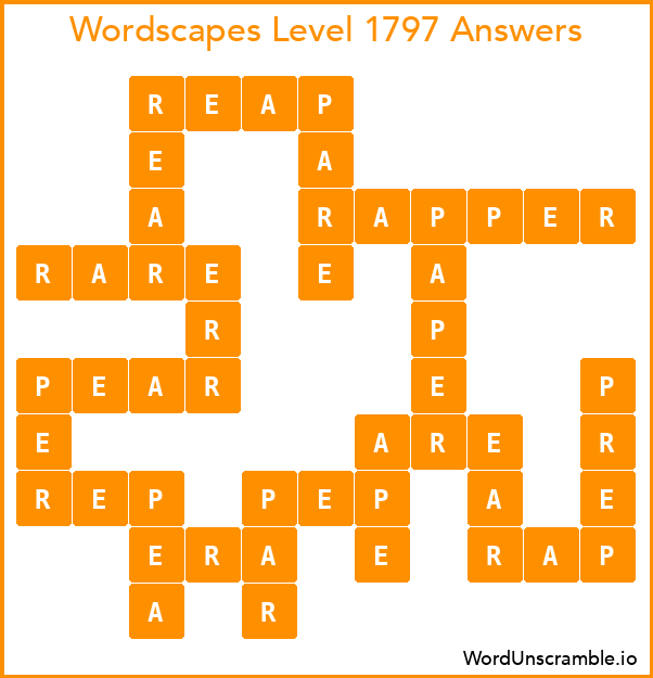 Wordscapes Level 1797 Answers