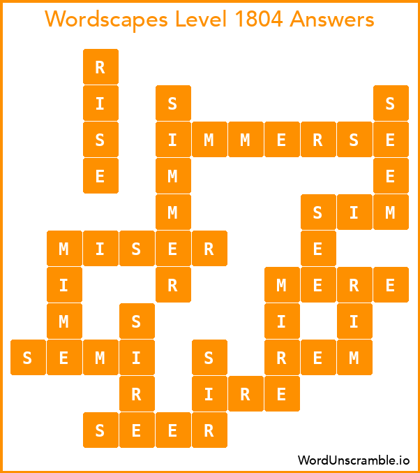 Wordscapes Level 1804 Answers